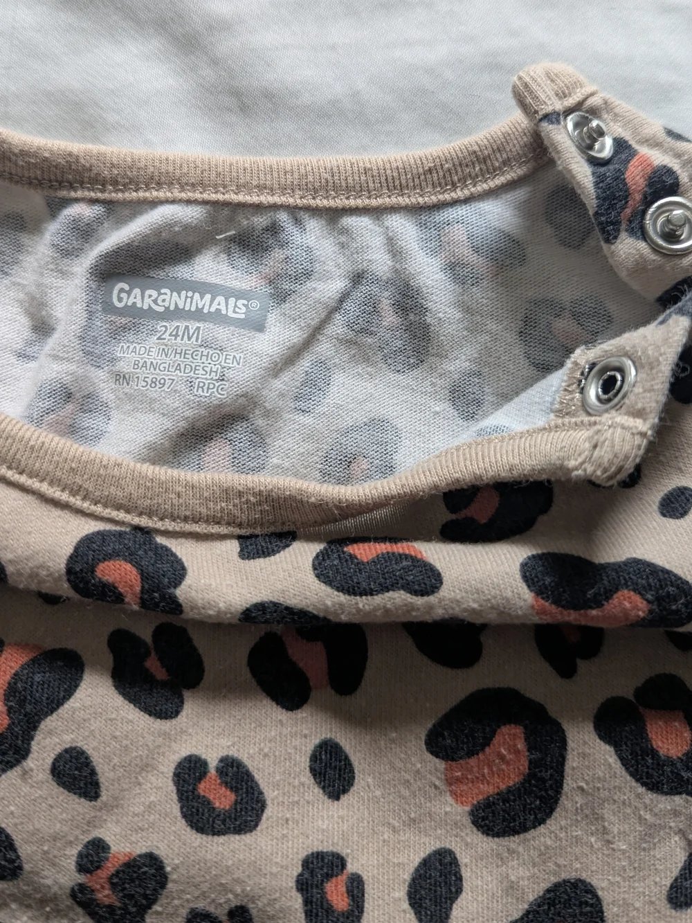 Garanimals Leopard Print Ruffle Matching Set - Beige, Cheetah Print